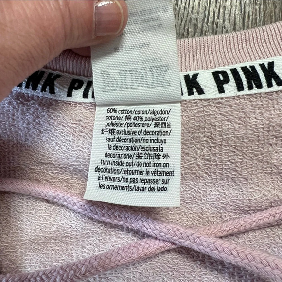 Victoria secret PINK lace up sweatshirt SZ MED - Picture 5 of 5